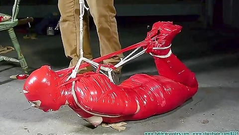 Red Mummification Hogtie